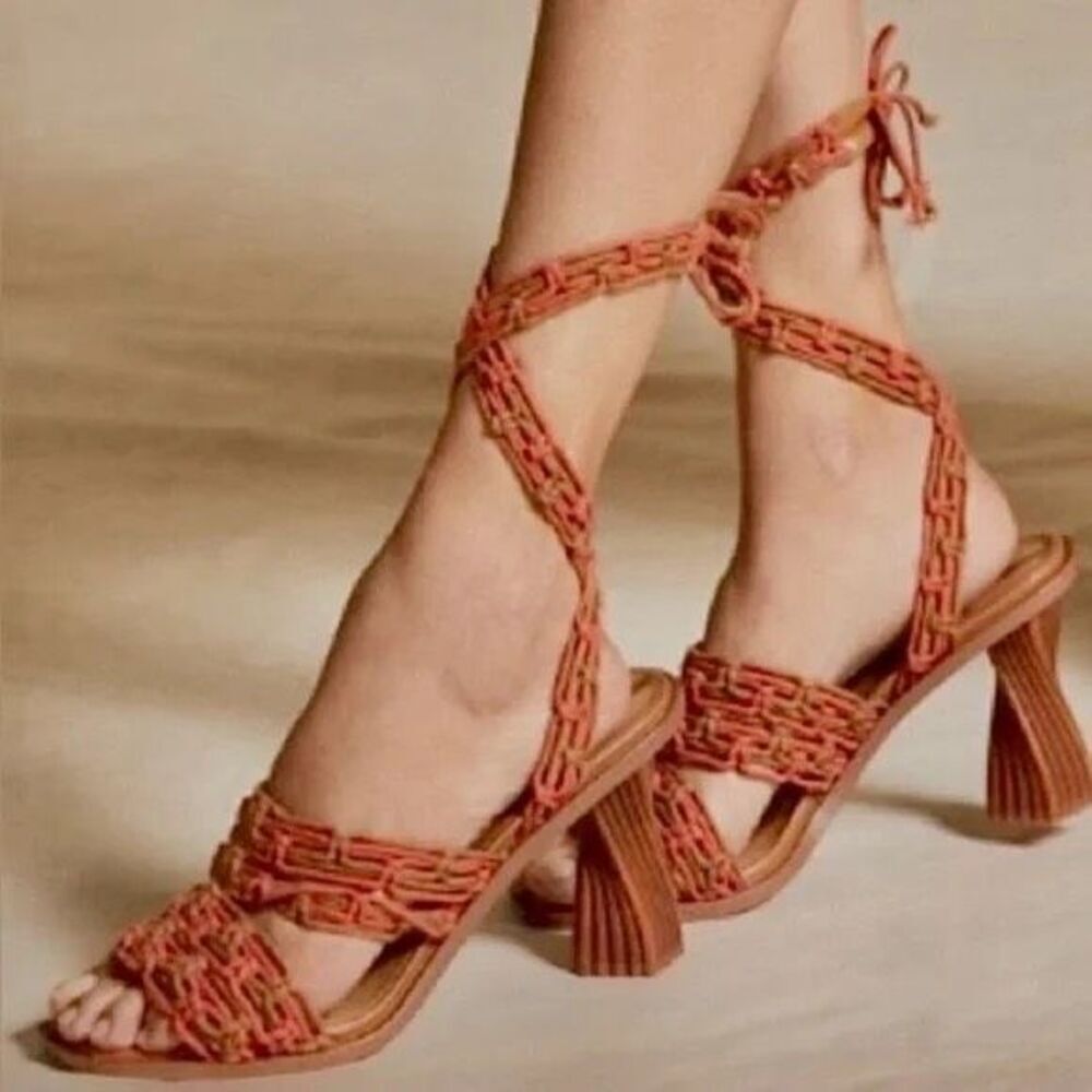 ✨Sam Edelman Harleigh Sz 10 Sandal in Cuoio & Sunset Orange✨
